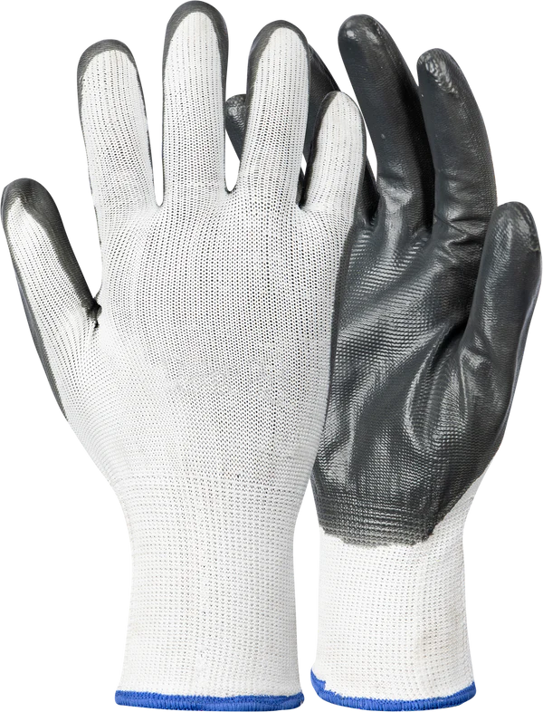 Econo Nitrile Dipped Gloves – Grey