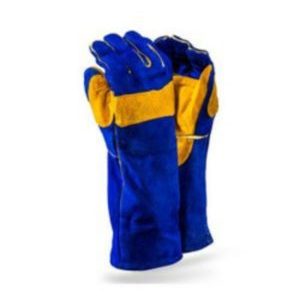 8" Blue Lined Double Palm Premium Kevlar Stiched Glove